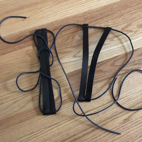 MaxMara/SportMax brwn leather wedge caged lace up - Picture 8 of 12